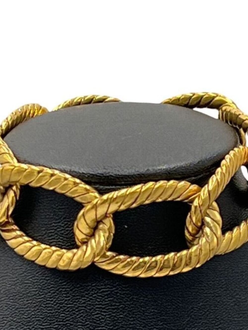 Vintage Ralph Lauren Rope Open Chunky Link Goldtone Bracelet